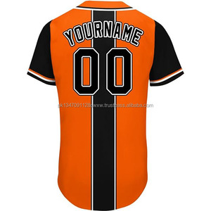 Maillots de sport à manches courtes personnalisés OEM, respirants, à séchage rapide, 100% polyester, maillot de baseball pour homme, haut à boutons, été - Product Image 6