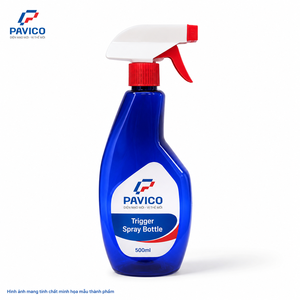 Botella pulverizadora azul de PET de 500 ml con forma de cintura personalizada para limpieza del hogar y jardín, fabricada en Vietnam - Product Image 2