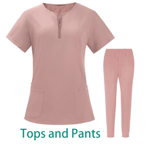 Nuevo Conjunto de Uniformes Médicos Quirúrgicos para Hospital: Blusas de Manga Corta y Pantalones para Mujer y Hombre, Ideal para Veterinarios y Doctores, Kit de Ropa de Trabajo Médica - Product Image 2