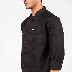 Chaquetas de Chef de Manga Larga, Uniformes de Cocina Transpirables para Restaurante, Uniformes de Chef de Manga Larga de Color Sólido en Poliéster y Algodón - Product Image 6
