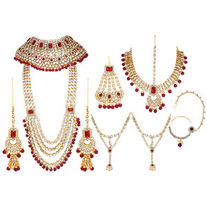 Exquisita gargantilla Kundan hecha a mano con cuentas colgantes, nueva colección de joyería Patwa, accesorios nupciales de estilo étnico Bollywood para mujer - Product Image 5