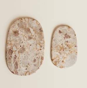 Plateau en marbre Pebble, plateau en pierre naturelle, plateau décoratif pour coiffeuse, plateau à bijoux, plateau à bougies, organisateur de salle de bain, plateau de table basse, tendance - Product Image 6