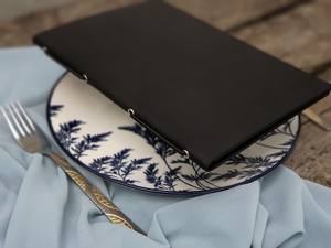 Porte-menu en cuir véritable classique, résistant à l'eau, léger, pour hôtels de luxe, LMC-0217 - Product Image 4