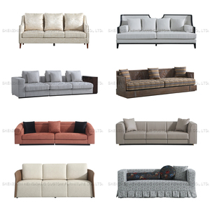 <span class=keywords><strong>Set</strong></span> di lusso moderno divano ad angolo a due posti con gambe in legno spugna copertura in tessuto per Villa e salotti scolastici - Product Image 5