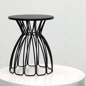 Round Metal decorative <b>Cake</b> <b>Stand</b> White and Black Wire Base Reusable Serving Tray for <b>Cakes</b> Cupcakes Decorative Display Dish - Product Image 3