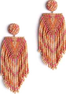 Boucles d'oreilles pendantes bohèmes à pompons pour femme, en résine perlée, bijoux de fête, acrylique et lucite, style statement - Product Image 6