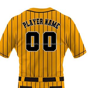 Unisex Hip Hop Button <b>Down</b> Digital Printed Men's Baseball Shirt Striped Stitched Letters Number Custom Baseball Jersey Uniform - Product Image 4