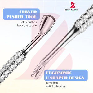 Herramienta Profesional para Cutículas en Forma de V, 2 en 1, de Acero Inoxidable, Recortador de Piel Muerta, Herramienta para el Cuidado de las Uñas y Manicura - Product Image 3