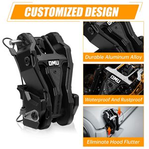 Cierres de Seguridad Ajustables de Aluminio para Capó de la Serie Genesis de OMU, Compatibles con Jeep Wrangler JK/JKU 2007-2017 - Product Image 5