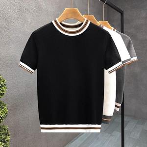 Men Waffle Knitted T-Shirt Textured Cotton Crew Neck <b>Short</b> <b>Sleeve</b> Relaxed Fit Casual Everyday Fashion Tee - Product Image 3