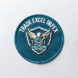 Écusson circulaire brodé léger en toile Trade Excel Impex, thermocollant, avec logo des partenaires commerciaux mondiaux - Product Image 6