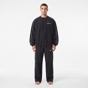 Ensemble de survêtement léger et surdimensionné en 100 % polyester avec logo brodé, idéal pour l'entraînement – Fabrication OEM - Product Image 6
