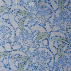 ผ้าเช็ดครัวลายดอกบัวสีน้ำเงินคลาสสิก พิมพ์ลายด้วยมือบนผ้าฝ้าย ขนาด 50x70 ซม. ผ้าทำความสะอาดอเนกประสงค์ รุ่นใหม่มาแรง - Product Image 6