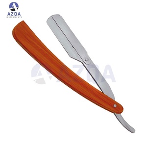 Navaja de barbero de acero inoxidable con filo recto y diseño plegable, colores personalizados disponibles para venta al por mayor, para afeitado masculino - Product Image 4