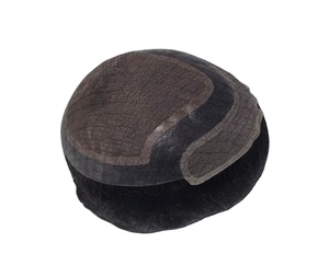 Taz Hair <b>Mens</b> Toupee 100% Human Hair <b>Wig</b> Raw Density 60%-150% Remy Indian Hair Pcs Waterproof Soft Deep Wave - Product Image 1