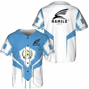 Ensemble de maillots de baseball de sport pour hommes de haute qualité, respirant, à séchage rapide, 100% polyester, avec logo personnalisé, pour adultes - Product Image 1