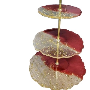 Elegant Eco-Friendly Non-Toxic Resin Cake Stand Smooth Gloss Finish for Wedding Birthday Baby Shower Celebration Dessert Table - Product Image 1