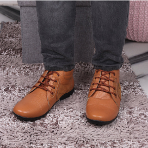 Chaussures décontractées contemporaines pour hommes Tan, confortables pour la marche, idéales pour les voyages, le bureau et les loisirs - Product Image 6