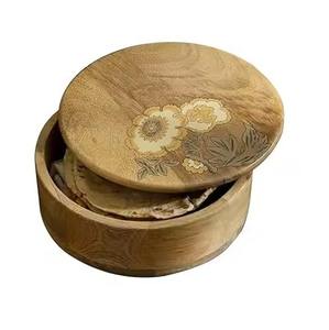 กล่องไม้ใส่โรตีแบบดั้งเดิม ทำด้วยมือ สำหรับเก็บโรตีในครัวเรือน - Product Image 3