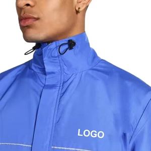 Buen Proveedor, Chaqueta Cortavientos Informal de Otoño para Hombre, Personalizable con Logotipo, de Tela de Poliéster con Memoria, Resistente al Viento y Transpirable, Conjunto de Dos Piezas con Pantalones Cortos - Product Image 3