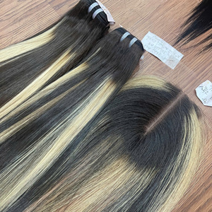 สีผมไฮไลท์สุดฮอต สีเปียโน ผมแท้จากผู้ผลิตโดยตรง ผมตรงและผมหยักศก ต่อผมแท้ ราคาขายส่ง - Product Image 3