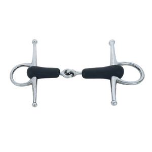 Mors de joue complet articulé avec des mors de cheval à rouleau en cuivre équipement équin équestre mors de joue complet allemand argent - Product Image 4