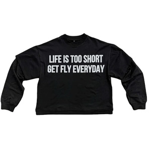 T-shirt unisexe à manches longues double couche pour hommes, décontracté, personnalisé, impression de haute qualité, style tendance, poids lourd, nouvel arrivage - Product Image 2