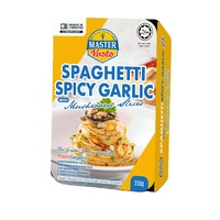 Master Pasto Certifié Halal, Spaghetti au Poulet Prêts à Manger en 2 Minutes, Aglio Olio, Faible Teneur en Glucides et en Sel, Durée de Conservation de 18 Mois