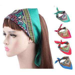 Wholesale Cotton Bandanas Custom Printed <b>Head</b> <b>Wraps</b> Neck Scarves for Sports Travel Outdoor and Fashion Wear - Product Image 2
