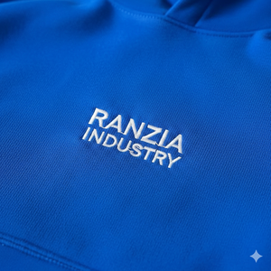 Sweat à capuche intégral zippé Ranzia Industry Urban Street avec strass et patch brodé, pantalon effet usé - Product Image 4