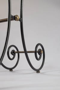 Luxury Iron <b>Console</b> <b>Table</b> with Wooden Top Decorative Entryway <b>Table</b> for Living Room and Hallway - Product Image 5