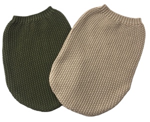 100% coton biologique et équitable tricoté couleur et logo personnalisés gants de lavage de protection des mains - Product Image 1