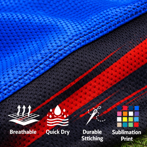 Fabricant de maillots de football OEM, tissu 100% polyester respirant, à séchage rapide, anti-transpiration, coupe ajustée, tailles personnalisées - Product Image 4