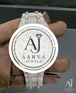 Reloj Mecánico Iced con Esfera Cuadrada, Pulsera de Cristal, Tono Plateado, Incrustaciones de Diamantes, Regalo de Joyería - Product Image 2