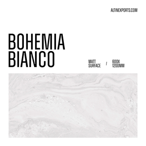 600x1200 mm Premium Glazed Porcelain Vitrified Tiles Bohemia Bianco - <b>Matt</b> Finish A A A+ Grade 2x4 Feet Wall & <b>Floor</b> Tiles - Product Image 3