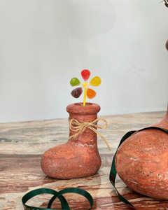 Ornements de chaussures en pierre de travertin rouge, faits à la main, décoration d'intérieur, figurines de chaussures uniques, élégantes, objets de collection, cadeau - Product Image 5