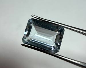 Aguamarina Natural, Corte Esmeralda, Octágono Facetado, Gema de Tamaño Libre |   Piedra de Aguamarina Azul Suelta para Joyería y Venta al por Mayor - Product Image 3