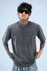 เสื้อยืดผู้ชายขายดี น้ำหนักเบา ล้างสีแบบแอซิด สไตล์สตรีทแวร์ ทรงโอเวอร์ไซส์ ฮิปฮอป ผลิตจากผ้าฝ้าย ราคาถูก - Product Image 4