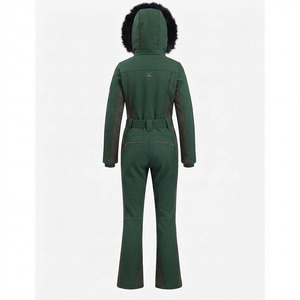 High Quality Men Jumpsuit Insulated Snowsuit with Detachable Fur Hood Slim Fitted Winter Snow <b>Overall</b> - Product Image 2