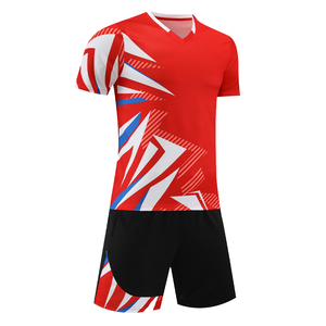 Tenue de football pour hommes MILIENZ SPORTS APPAREL, kit personnalisé pour équipe, grande taille, rouge, blanc, bleu, impression 3D, polyester respirant, coupe ajustée - Product Image 2