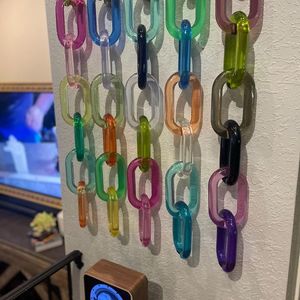 Décoration murale en maillons de chaîne en résine transparente colorée, faite à la main, écologique, de taille personnalisée, imperméable, pour projets de bricolage, séparateur de pièce - Product Image 6