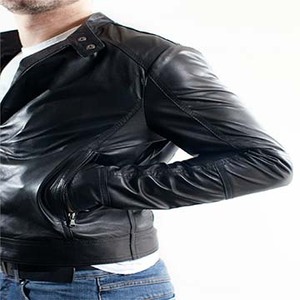 High Street Style Men's Vintage Varsity Leather <b>Jacket</b> with Linen Lining Breathable Feature <b>Winter</b> Warm Casual Sportswear - Product Image 3
