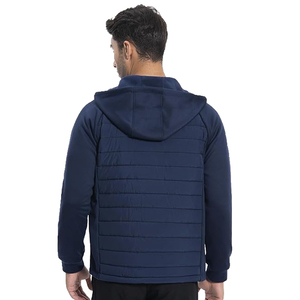 Chaqueta Acolchada con Capucha para Hombre, Cierre de Cremallera, Resistente al Viento, Color Sólido Informal, Relleno de Poliéster, Corte Regular, Ropa de Abrigo para Otoño - Product Image 6
