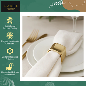Ensemble d'anneaux de serviette en laiton de qualité supérieure, luxueux, écologiques, pour la décoration de mariage et de restaurant, fabriqué en Inde - Product Image 6