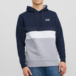 Sweat-shirt à capuche pour homme INDEX, design color block, coupe classique, décontracté, pour l'automne, avec poche avant avec logo, pull en molleton - Product Image 5