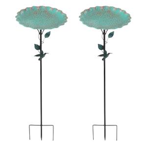 Bain d'oiseaux en métal bleu ciel, finition laquée, ajoute un point focal apaisant qui encourage les oiseaux à rester plus longtemps, nouvelle arrivée au prix le plus bas. - Product Image 1