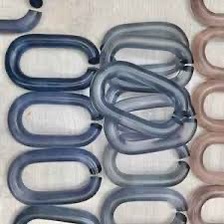 ILAHI's Modern Art Deco Eco-Friendly Acrylic Curve Vertical Pattern Chain Wall Accents Handmade Hanging Diwali <b>Ornamental</b> Decor - Product Image 1