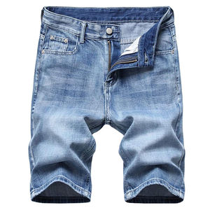 OEM Custom Breathable Denim Shorts <b>Jeans</b> for Men Straight Fit Hip Hop Style Casual Embroidery - Product Image 1