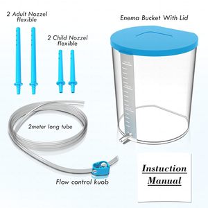 Kit d'irrigation colique numérique en polypropylène de 1500 ml avec tube flexible – Ensemble de nettoyage du côlon pour usage domestique chez l'adulte - Product Image 3