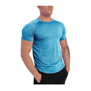 2025 gros hommes décontracté entraînement T-Shirt rond col rond conception 100% coton séchage rapide solide motif à manches courtes conçu Sport - Product Image 1